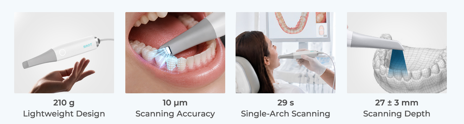 BAOT MS02 high accuracy and lightweight intraoral scanner with fast scanning performance